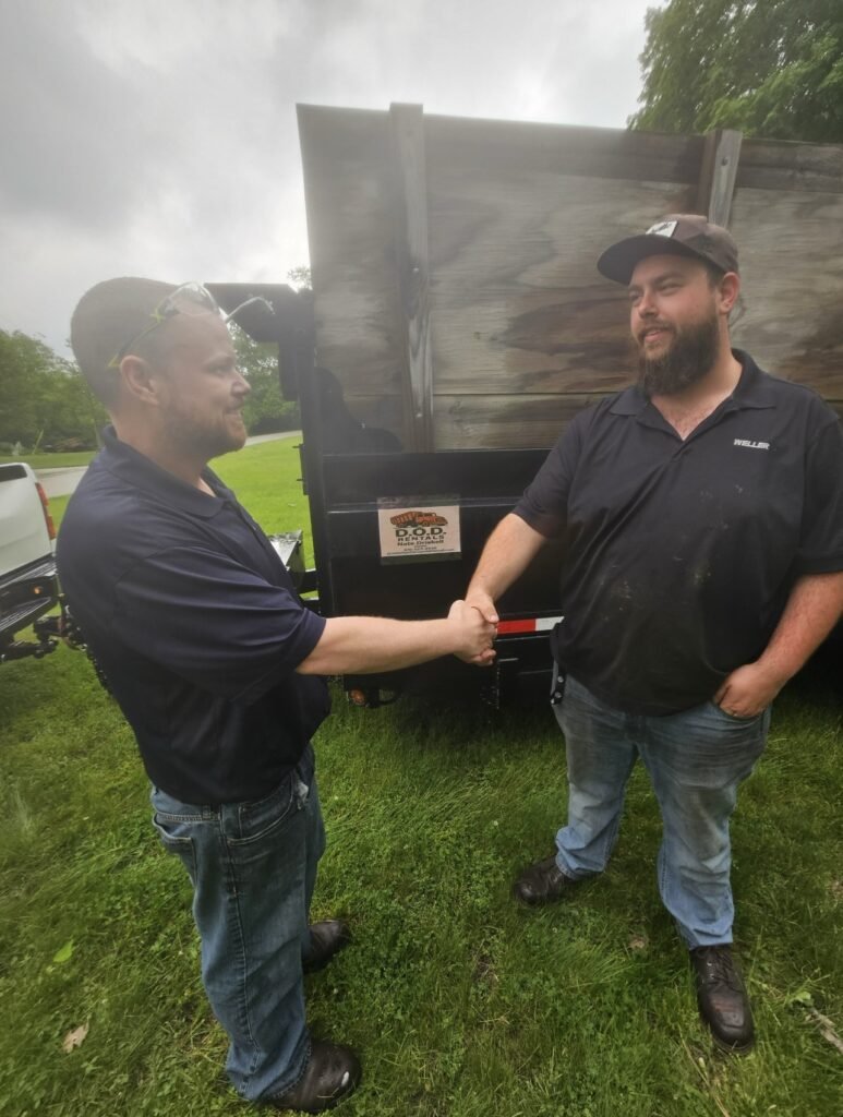 Dumpster trailer rental delivered in Belding MI