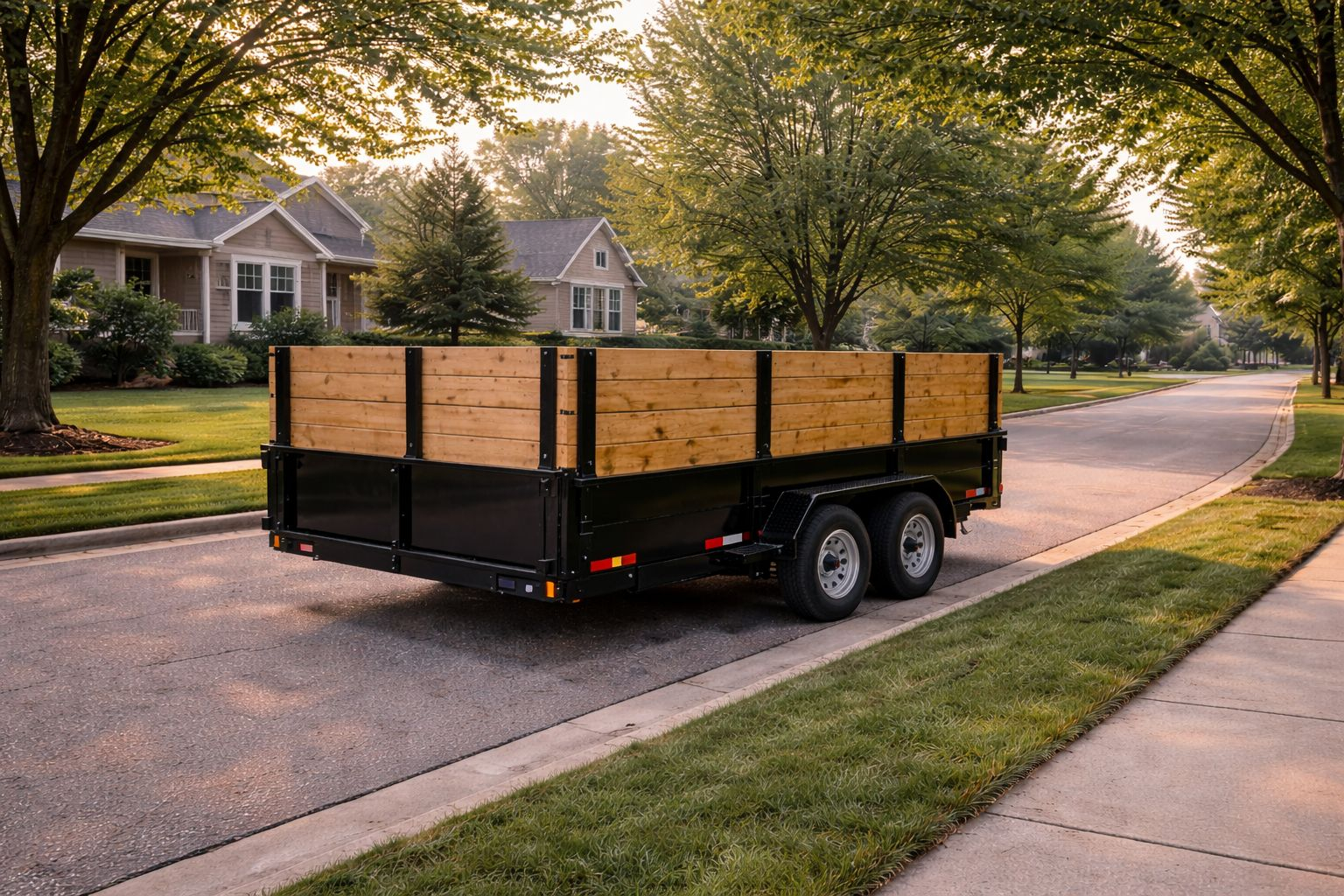 Residential dumpster rental service in Greenville MI neighborhood