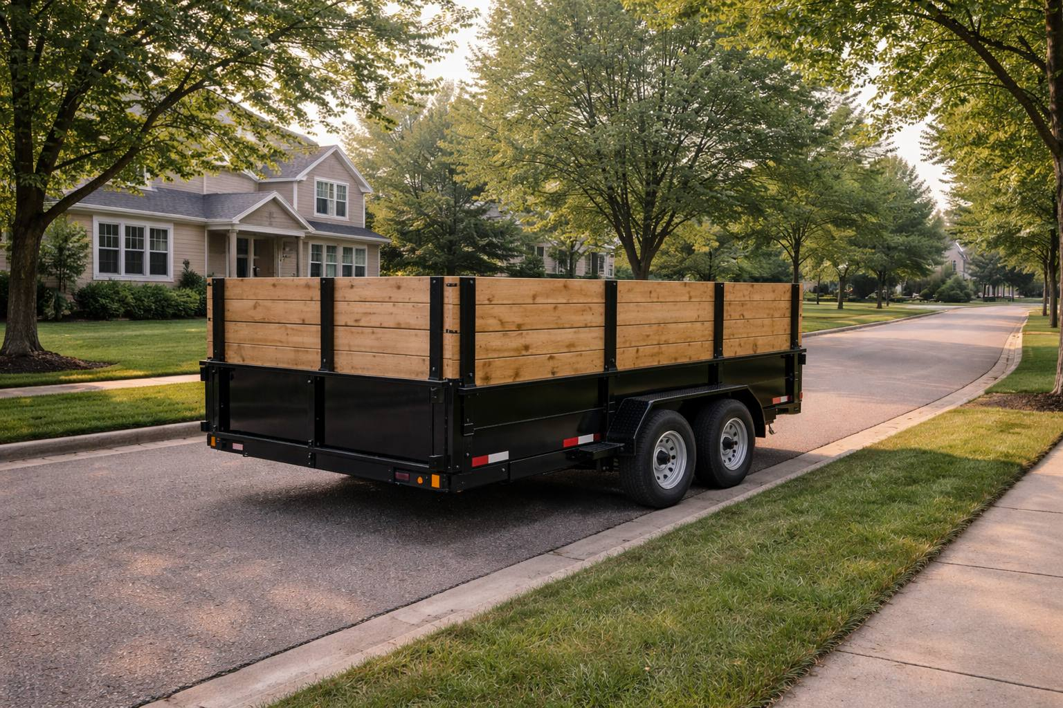 Residential dumpster rental service in Rockford MI neighborhood