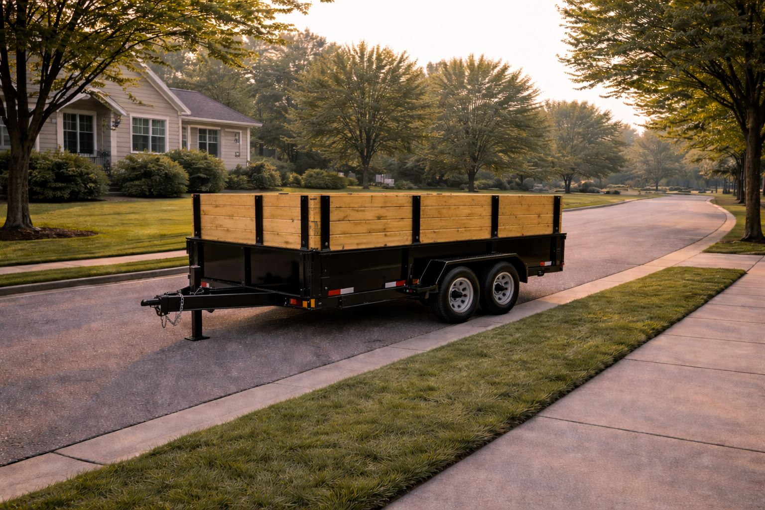 Residential dumpster rental service in Ada MI neighborhood